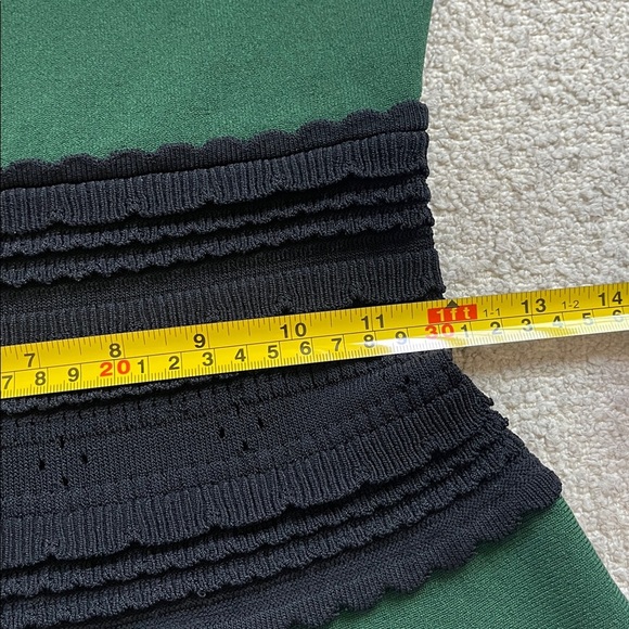 Sandro Paris Brandy Banded Waist Knit Dress – Emerald Green (Size 2 / XS) - Picture 13 of 14